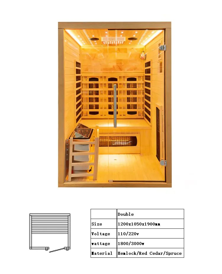China Factory Direct Large Capacity Dual Steam Sauna Room (Dry & Wet) for Wholesale