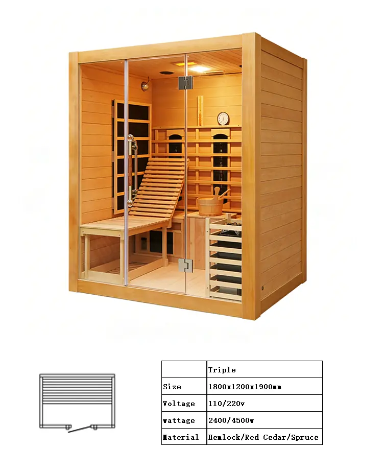 Safe & Comfortable Large Capacity Sauna Room Factory Direct Dry & Wet Steam, Custom Wholesale for Home